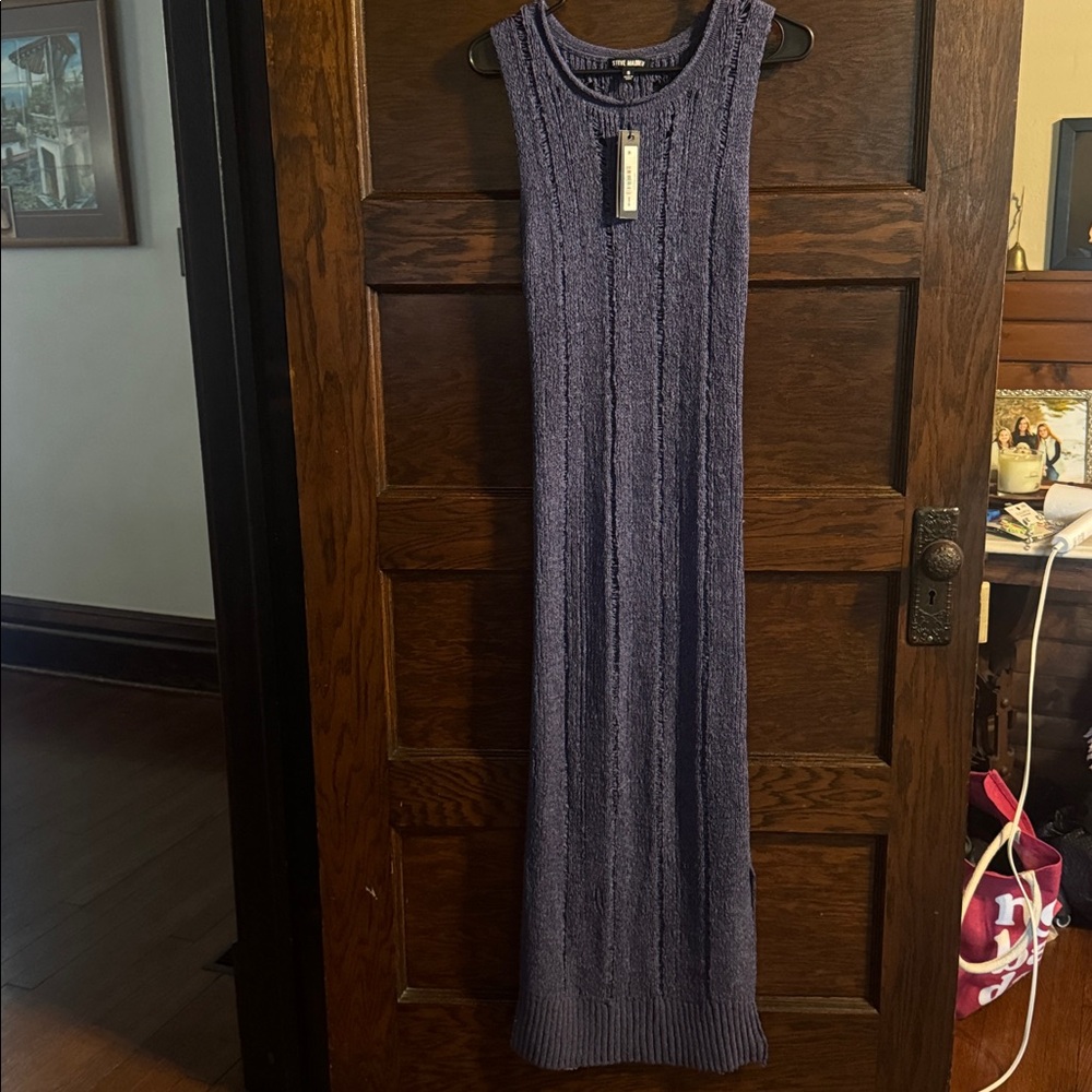 NWT, Steve Madden Textured Knit Top in Blue, Size Small